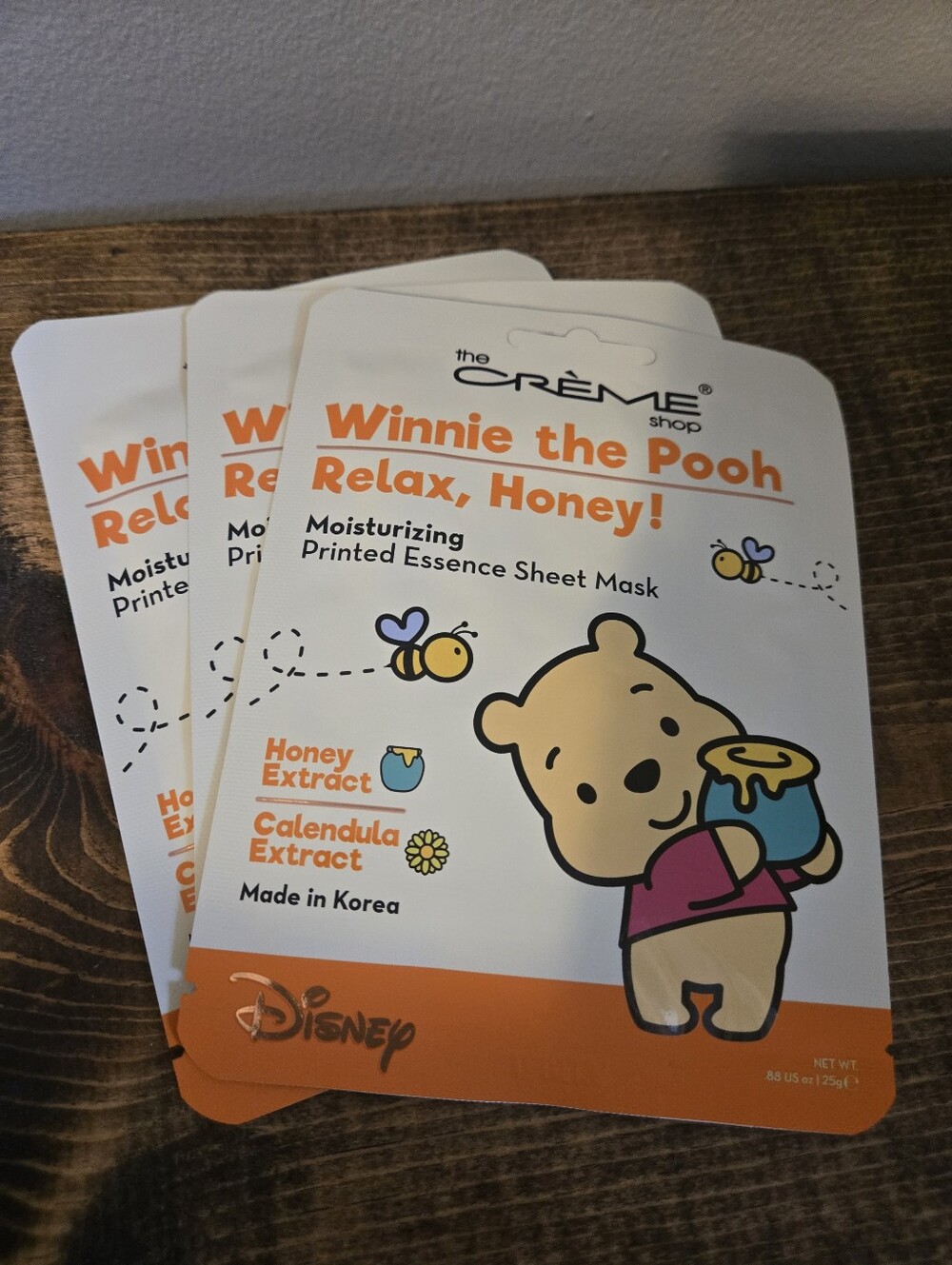 Set Of 3 The Creme Shop X Disney Winnie The Pooh Relax Honey Sheet Masks